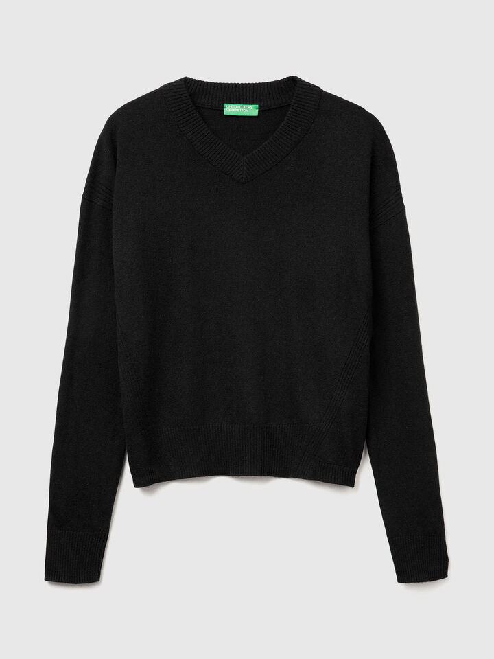 V NECK SWEATER L/S Women image number 5